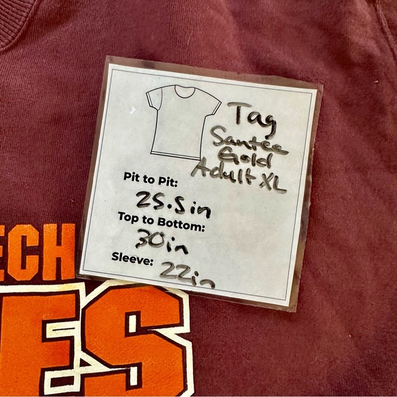 Vintage Virginia Tech Hokies Crewneck – Santee Gold – XL - Picture 3 of 7